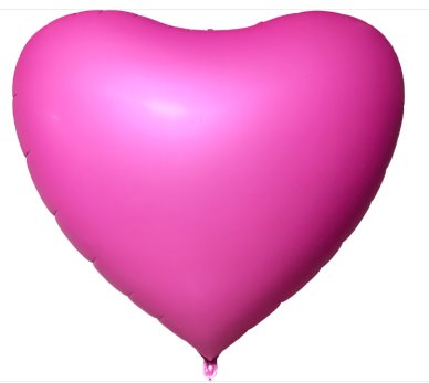 Riesen Folienballon als Herz in pink, 173cm