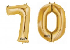 Folienballon Zahl 70 - selbstaufblasbar