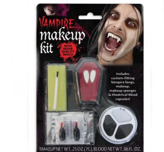 Vampir-Makeup Kit mit Zähnen, Schminke