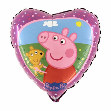 Folienballon Peppa Pig in Herzform