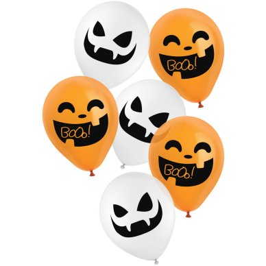Halloween Ballons, Boo, 6 Stück