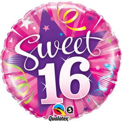 Folienballon 16.Geburtstag, pink