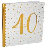 Gästebuch Gold Glamour Zahl 40
