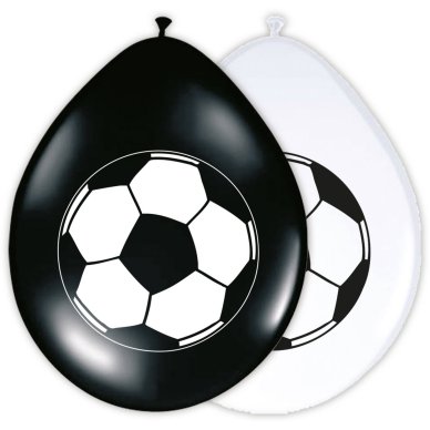 Ballon mit Fußball 30 cm - 8 Stück