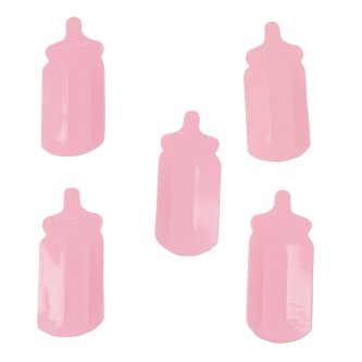 Flitter-Babyflasche rosa, ca.2cm