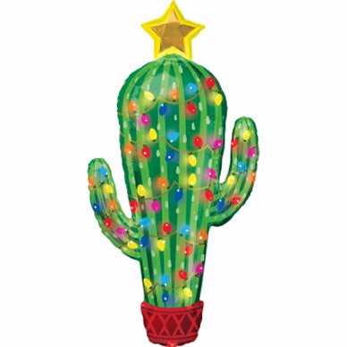 Folienballon Kaktus Weihnachten
