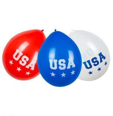 USA Latexballons, 6 Stück