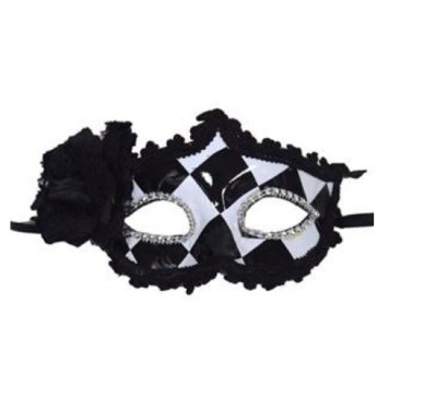 Venezianische Maske schwarz/weiß