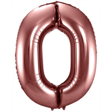 Folienballon Zahl 0 Bronze - 86 cm