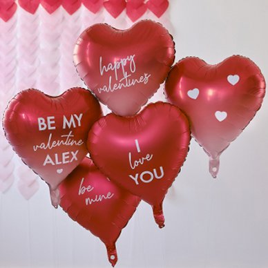 Valentinstag Herzluftballons, 5 Stück