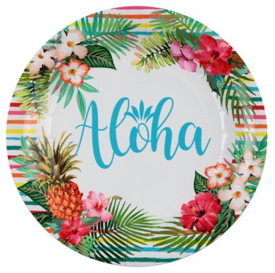 Aloha Pappteller, 10 Stück