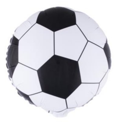 Folienballon Fußball schwarz/weiß