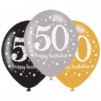 Luftballons Zahl 50 Happy Birthday