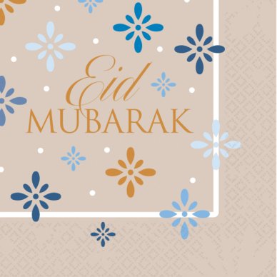 Eid Mubarak Servietten - 16 Stück