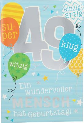 Geburtstagskarte mit Musik zum 49. Geburtstag