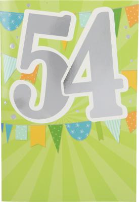Geburtstagskarte mit Musik zum 54. Geburtstag