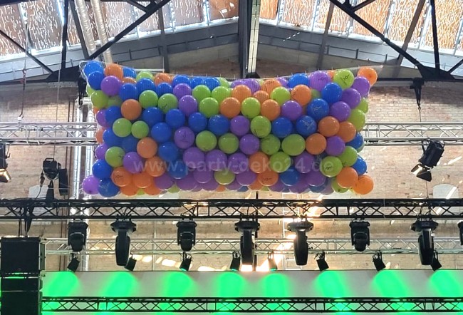 Ballonregen / Balloon Drop mit Luftballon Fallnetz