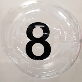 Bubble Ballon mit Zahl personalisiert