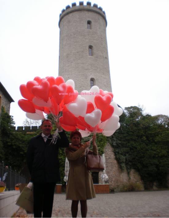 Helium Herzluftballons zur Hochzeit