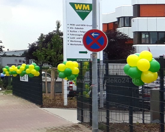 Luftballon Kugel / Ballonkugel in Grün/Gelb