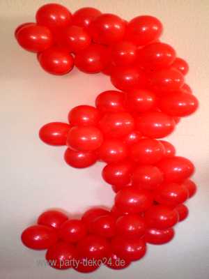 Zahl mit Luftballons