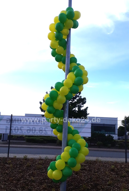 Luftballongirlande in Garbsen in Grün/Gelb