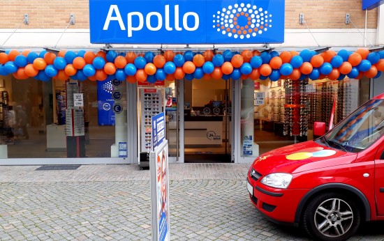 Luftballongirlande Blau / Orange