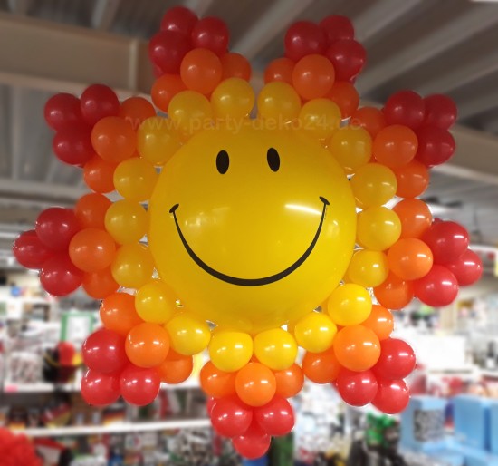 Sommerfest Ballondeko: Smile Sonne