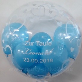 Taufe Deko: Dekoration mit personalisierten Luftballons