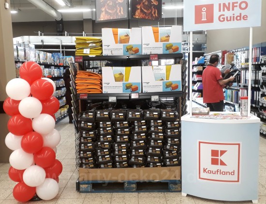 Wiedereröffnung Deko: Ballonsäulen mit eingebauten Ballonständer Wiedereröffnung Deko: Ballonsäulen mit eingebauten Ballonständer