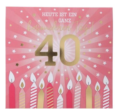 Pop up Musikkarte zum 40.Geburtstag