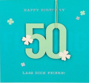 Depesche Karte zum 50.Geburtstag