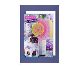 Glückwunschkarte mit Zahl 90