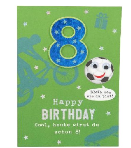 Karte zum 8.Geburtstag für Jungen Karte zum 8.Geburtstag für Jungen