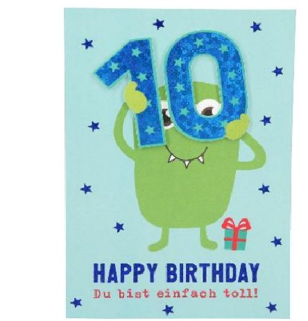 Karte zum 10.Geburtstag für Jungen