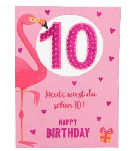 Karte zum 10.Geburtstag für Mädchen Karte zum 10.Geburtstag für Mädchen