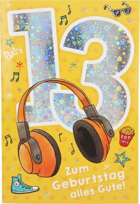 Geburtstagskarte mit Musik zum 13. Geburtstag
