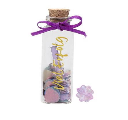 Geschenkgläschen mit Botschaft, violett
