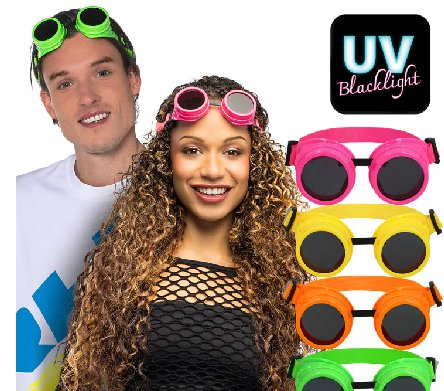 Partybrille Vibe Neon, 1 Stück Partybrille Vibe Neon, 1 Stück