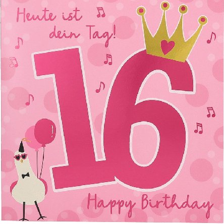 Musikkarte zum 16.Geburtstag Musikkarte zum 16.Geburtstag
