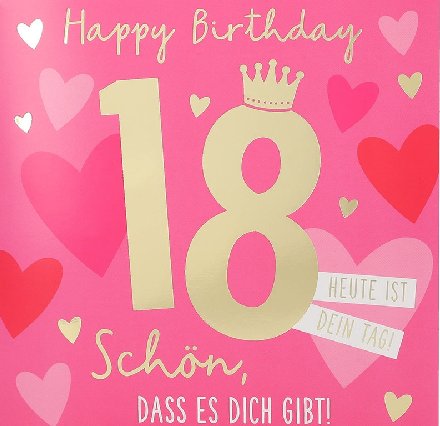 Musikkarte zum 18.Geburtstag Musikkarte zum 18.Geburtstag
