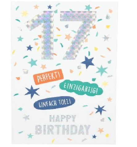 Karte zum 17.Geburtstag Karte zum 17.Geburtstag