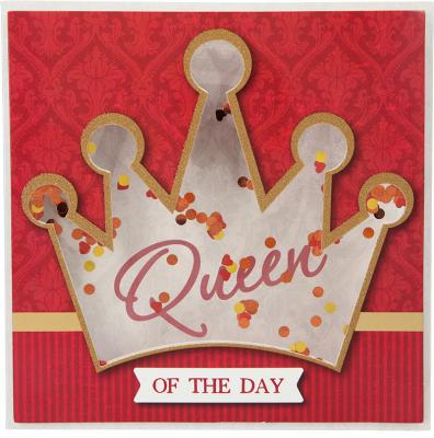 Queen of the day Karte mit Konfetti