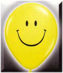 Ballons mit Smile Gesichter, gelb