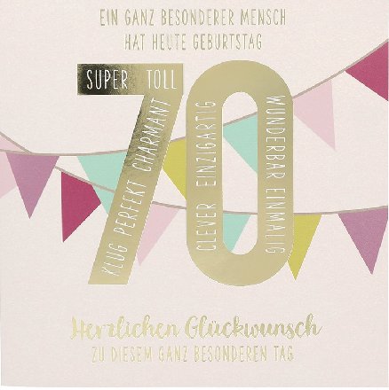 Musikkarte zum 70.Geburtstag