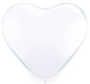 Weiße Herz Luftballons, 15 cm