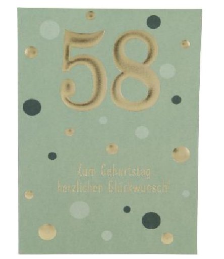 Karte zum 58.Geburtstag Karte zum 58.Geburtstag