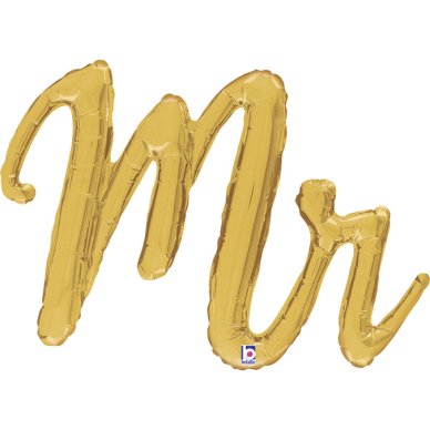 Schriftzug Mr., gold