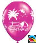 25 x  Luftballon mit Urlaub Motiven