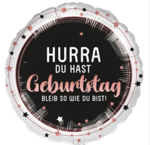 Geburtstag Folienballon - Hurra !